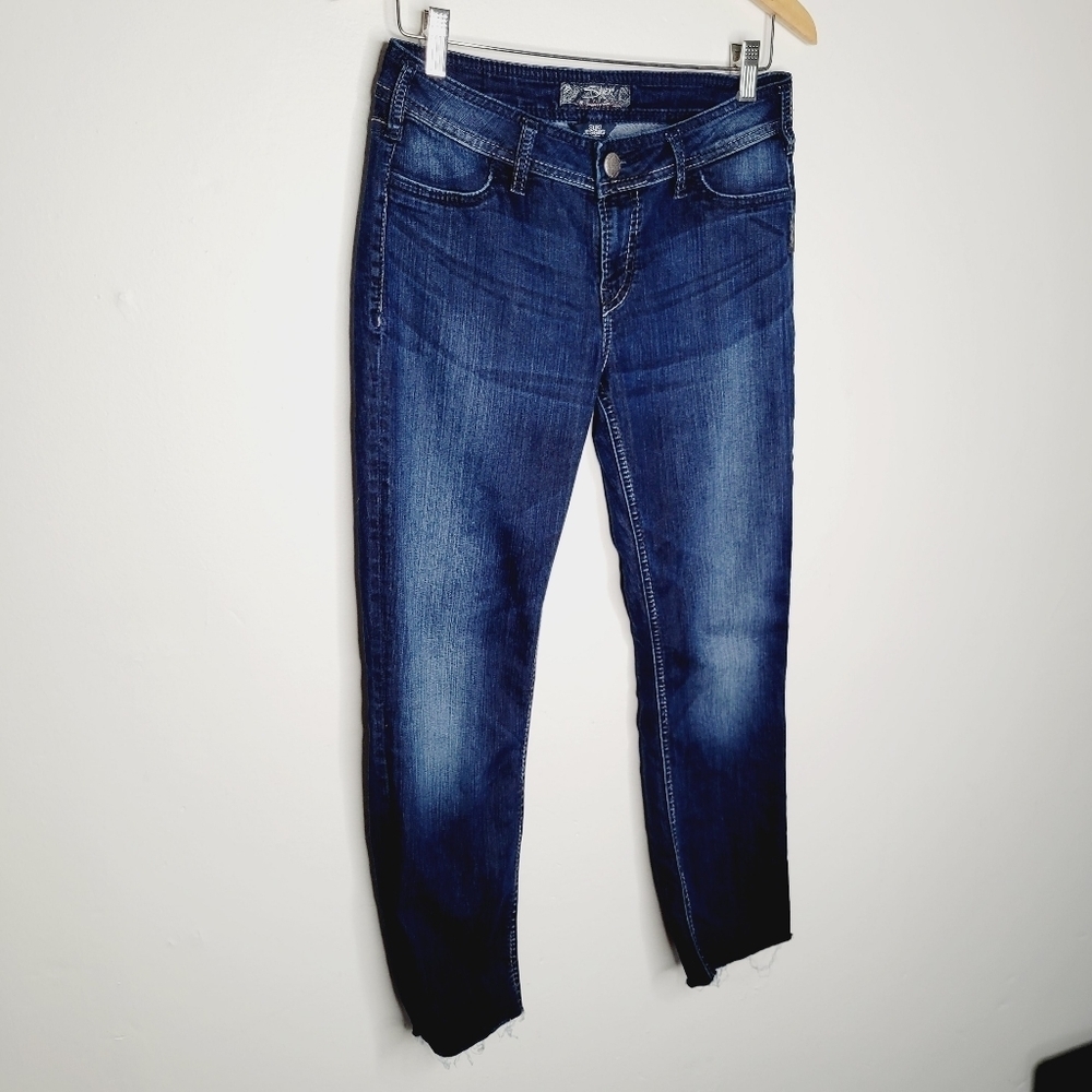 Silver Suki Cropped Dark Wash Jegging